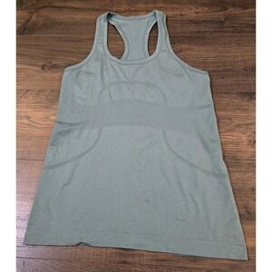 Lululemon Swiftly Tech 2.0 Racerback Tank Women's Race Length Size 6 Green Olive